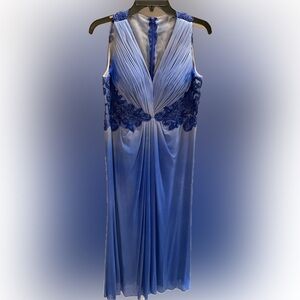 GLS Collective Elegant Blue Gown with Lace Details